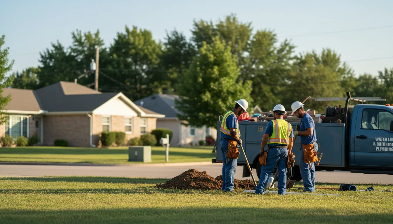 Residential water line and bathroom plumbing service in Lexington, VA